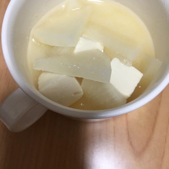 大根と豆腐の白みそ汁(^^)